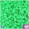 BeadTin Bright Green Pearl 6.5mm Mini Barrel Plastic Pony Beads (1000pcs)